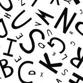 Литеры на белом