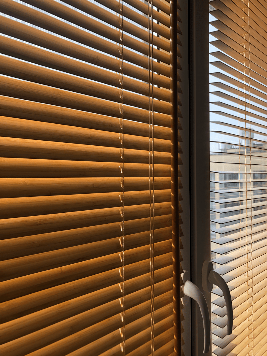 Деревянные жалюзи 25 мм, «Бамбук Кофе»