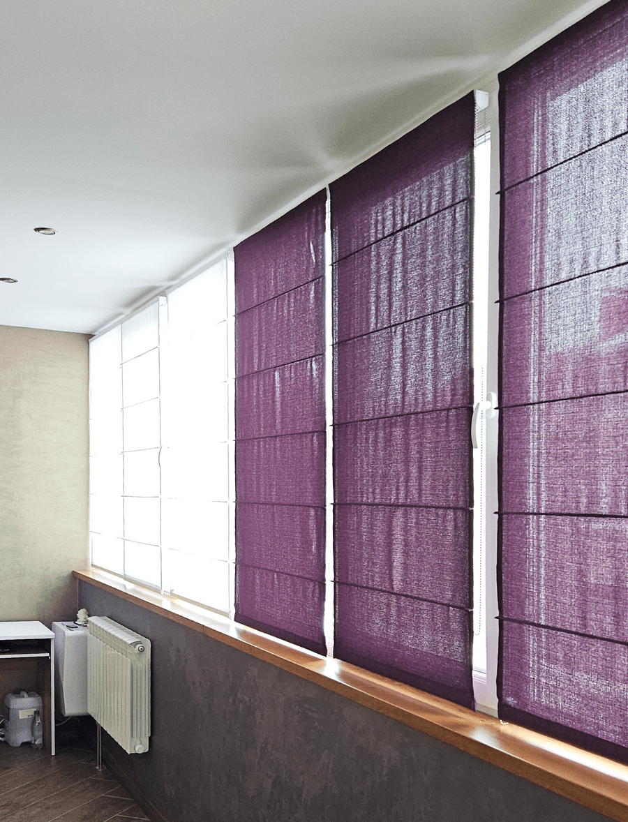 Римская штора на цепочном карнизе