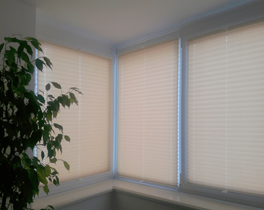 Шторы плиссе «Лён бежевый»